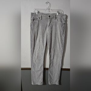 Patagonia Corduroy Pants Womens 32 (14) Gray Skinny Stretch Organic Cotton